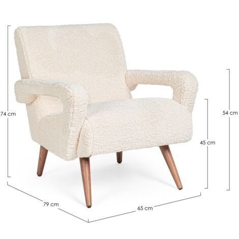 Poltrona vintage bianco Berna