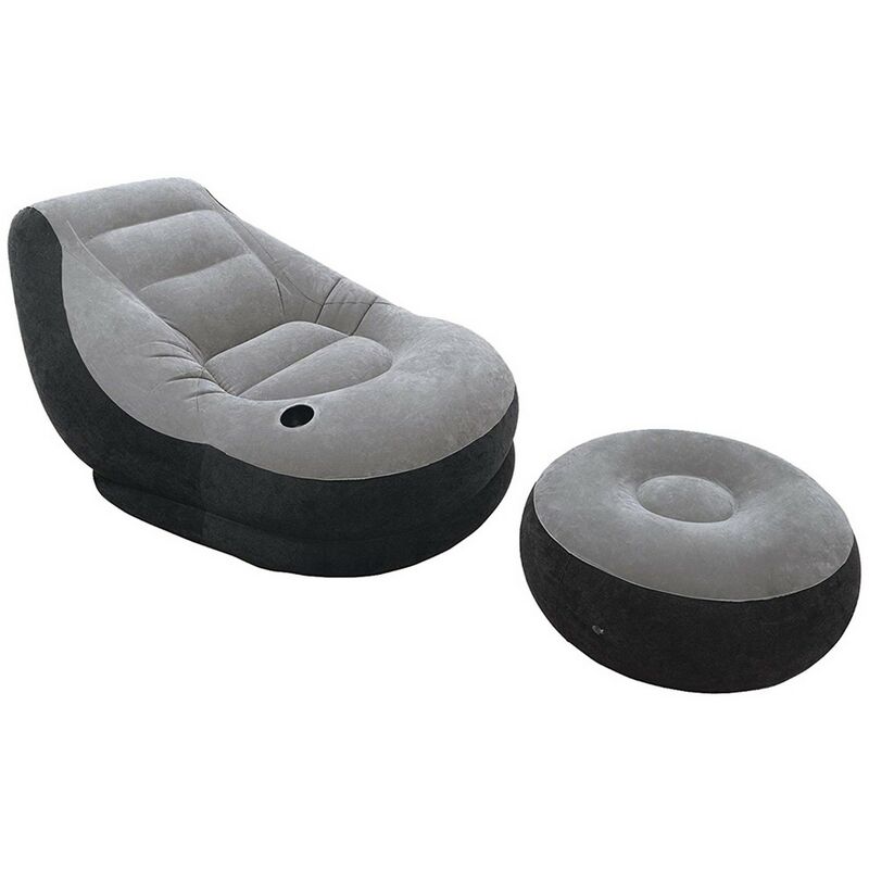 Poltroncina airbed 'lounge' con pouff cm 99 x 130 x 76