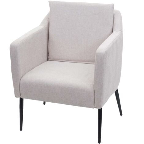 Poltroncina cocktail struttura in metallo rivestimento in tessuto beige 040003160