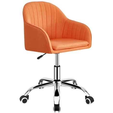 Poltroncina da ufficio in lino arancione- Ann