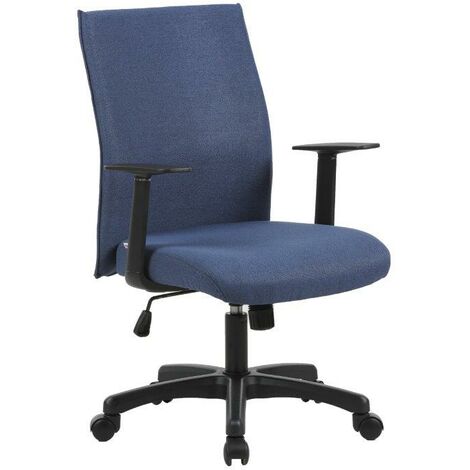 Poltroncina da ufficio in tessuto mod. Pen colore blu 61x60xH103 cm
