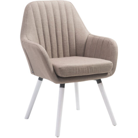 Poltroncina Florian in tessuto Tortora bianco