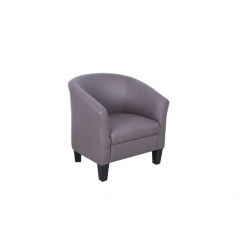Poltroncina in ecopelle grigia
