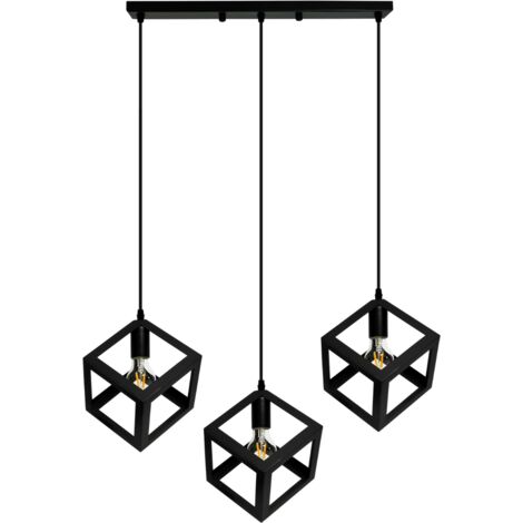 Polux Sweden lampada a sospensione nera 3xE27 metallo