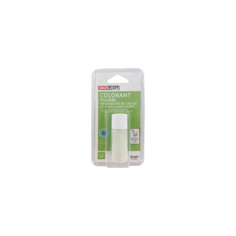 

Polvo colorante para resina 15ml verde azulado - Soloplast