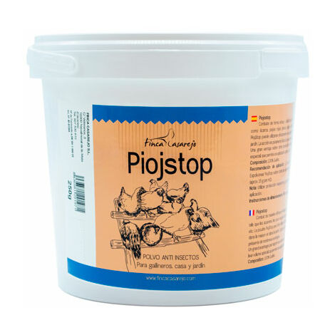 Polvo de Gurlite  PIOJSTOP 250 g  Repelente Natural de los Parásitos Externos en Gallinero, Perrera y Jardines  Producto Mineral Eficaz Contra los Piojos, Garrapatas y Ácaros de las Aves de Corral