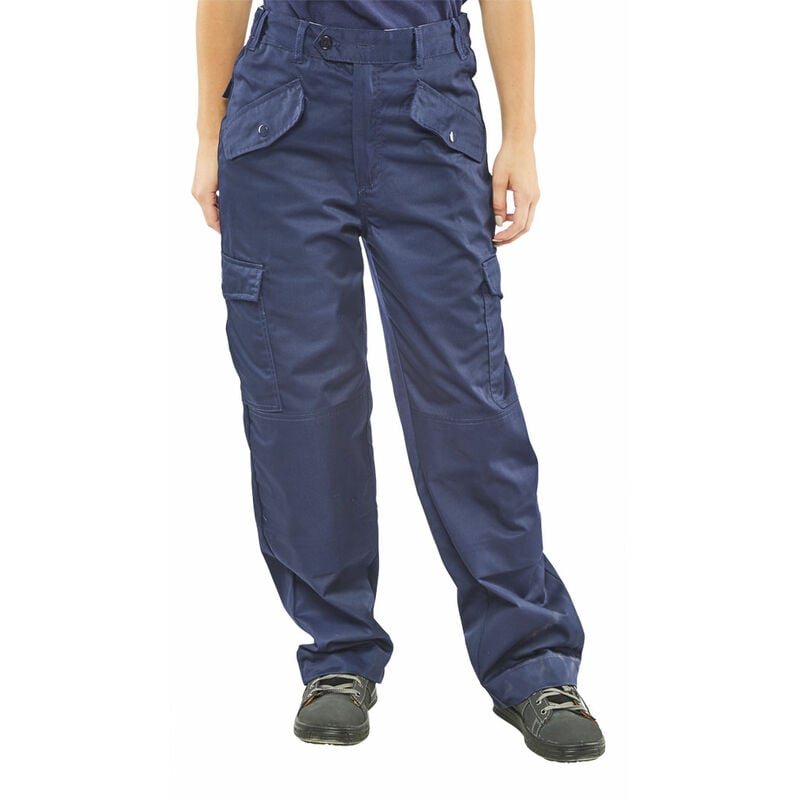 Beeswift Ladies Polycotton Trousers Navy Blue 26