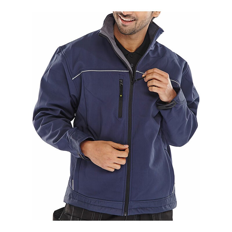 Click - soft shell jacket navy xxxl - Navy Blue - Navy Blue