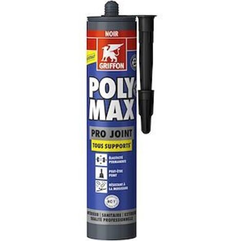 Poly Max Pro Joint Noir, cart 280 ml, mastic d'étanchéité Premium