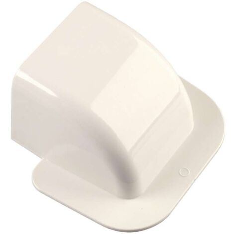 poly pool - 1 raccordo curvo per passaggio a muro per canale "80 mm x 60 mm" avorio