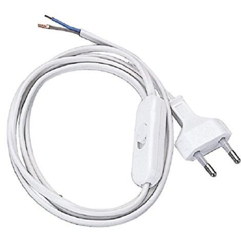 poly pool - 1,5 m cavo alimentazione abat-jour spina 2,5 a bianco