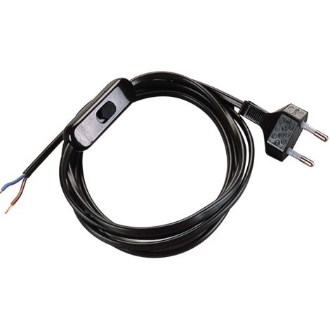 poly pool - 1,5 m cavo alimentazione abat-jour spina 2,5 a nero