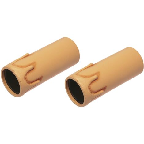 poly pool - 2 portalampada e14 a candela 250 v con staffa metallica avorio antico