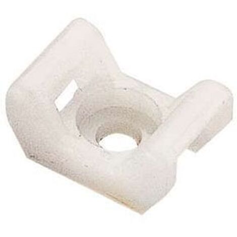 poly pool - 20 supporti per fascette con larghezza massima di 4,8 mm bianchi