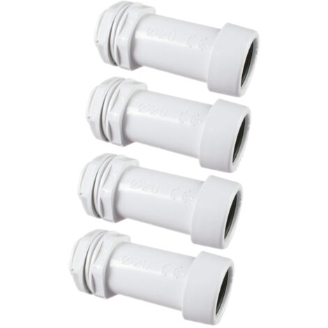 poly pool - 4 raccordi scatola di derivazione - tubo rigido ø 16 mm ip65 grigio