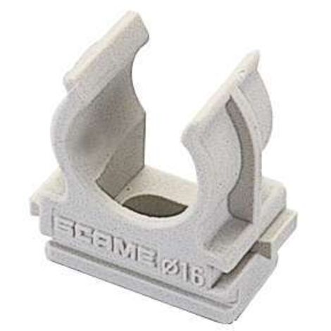 poly pool - 5 clips fissatubo a scatto per tubi ø 16 mm grigie