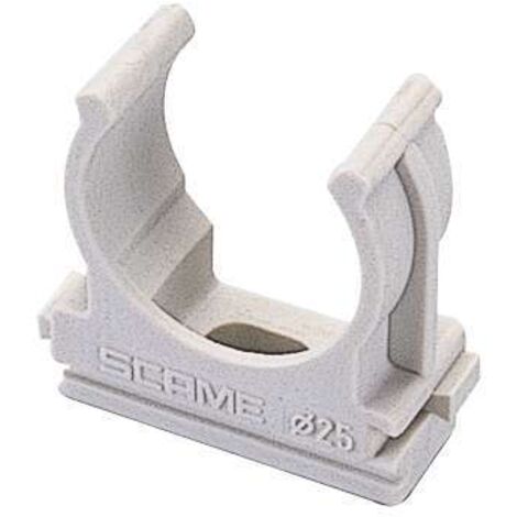 poly pool - 5 clips fissatubo a scatto per tubi ø 25 mm grigie