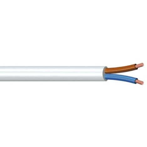 poly pool - 5 m cavo h03vv-f 2 x 0,75 mm² bianco