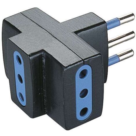 poly pool - adattatore multiplo spina e 4 prese 10 a nero
