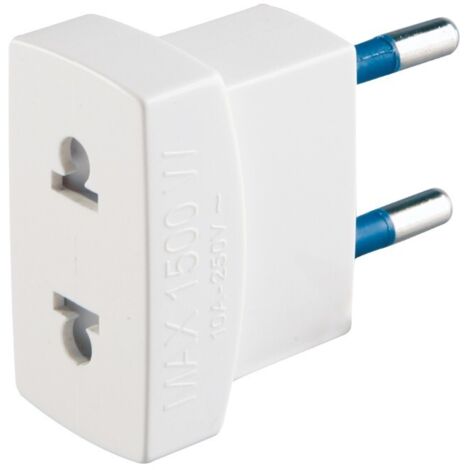 poly pool - adattatore spina 10 a e presa 10 a standard italiano e americano bianco
