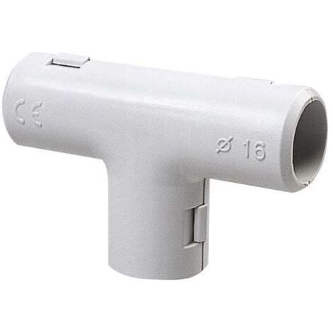 poly pool - giunto a t ispezionabile per tubi rigidi ø 16 mm ip40 grigio