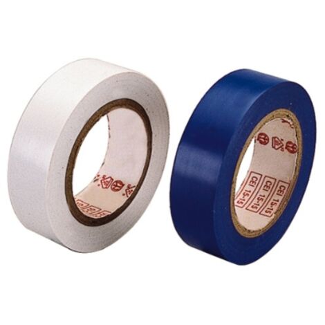 Poly Pool Nastro Isolante Adesivo PP0518 PVC Bianco e Azzurro 15mm x 10m - Set 2 Rotoli