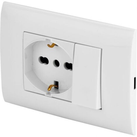 Poly Pool Placca Premontata - Bianco - Serie Evolution