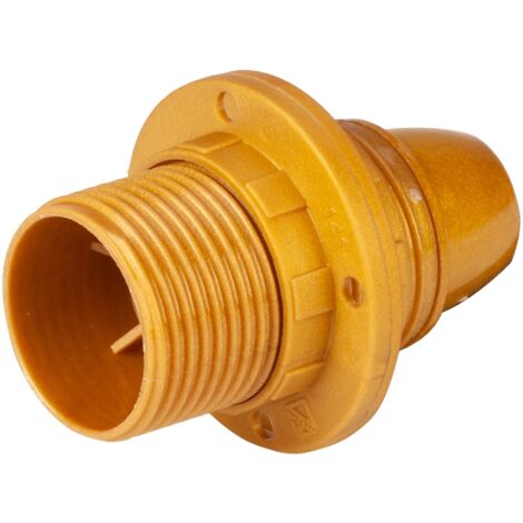 poly pool - portalampada e14 con 2 ghiere corpo filettato oro