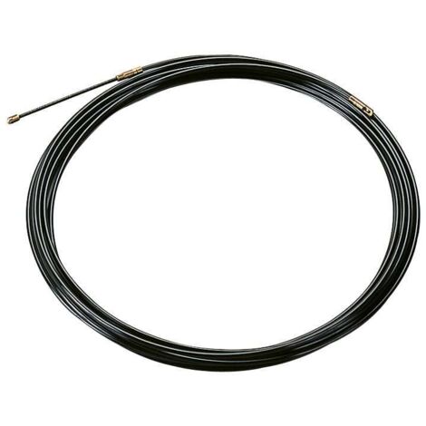 POLY POOL - PP0220 Sonda Passacavi ø 4mm - Sonda Elettricista Professionale 10 metri in Nylon Perlon - Sonda Passacavi con Codolo Flessibile, Guidacurve, Terminale a Occhiello
