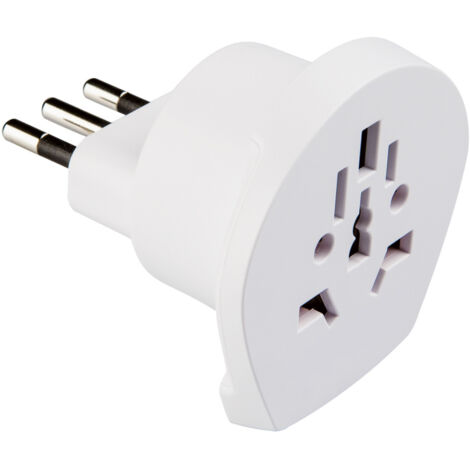 POLY POOL PP0444 Adattatore da Viaggio Universale Smart Compatto da Viaggio Multipresa Bianca