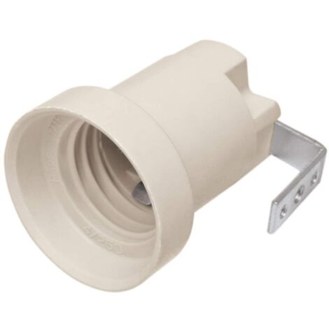 Poly Pool PP0480.8X portalampada E27 con staffa, Bianco