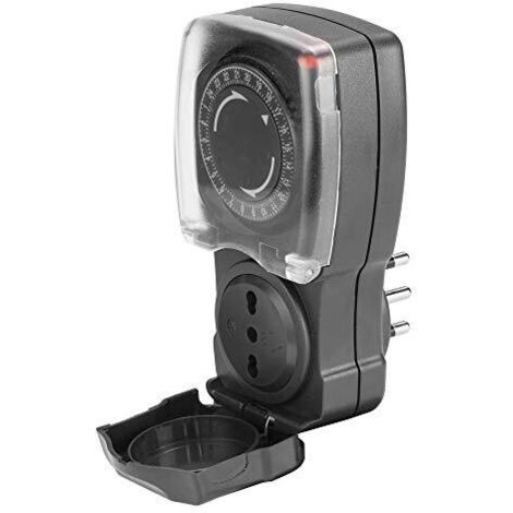 Poly Pool PP1412 Programmatore Timer Giornaliero Per Esterno, Spina 16 A e Presa Bivalente