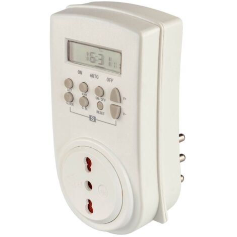 Poly Pool PP1419 Programmatore Timer Digitale Settimanale, Spina 16 A e Presa Bivalente