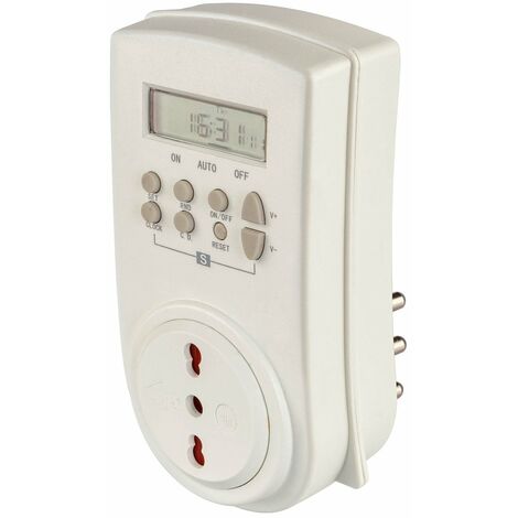 Poly Pool PP1419 Programmatore Timer Digitale Settimanale, Spina 16 A e Presa Bivalente