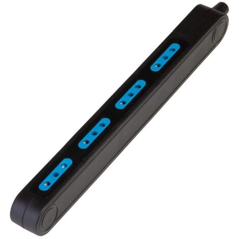 Poly Pool Pp2420.2X Ciabatta Multipresa Spaziozero Senza Cavo E Con 4 Prese Piccole 10A, Nero, 4 Prese