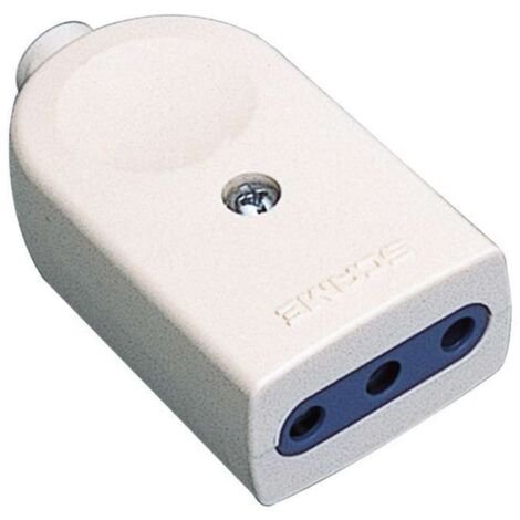 poly pool - presa 10 a 2p+t uscita cavo assiale bianca