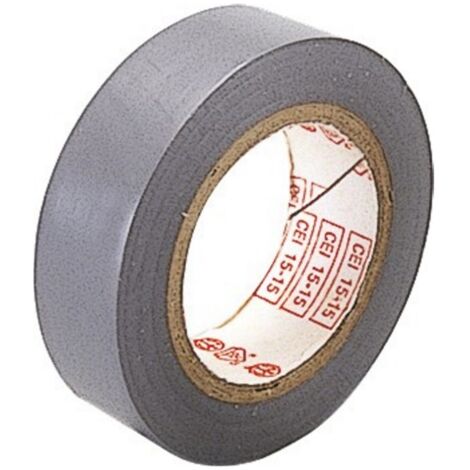 poly pool - rotolo 10 m nastro isolante 0,13 x 15 mm grigio