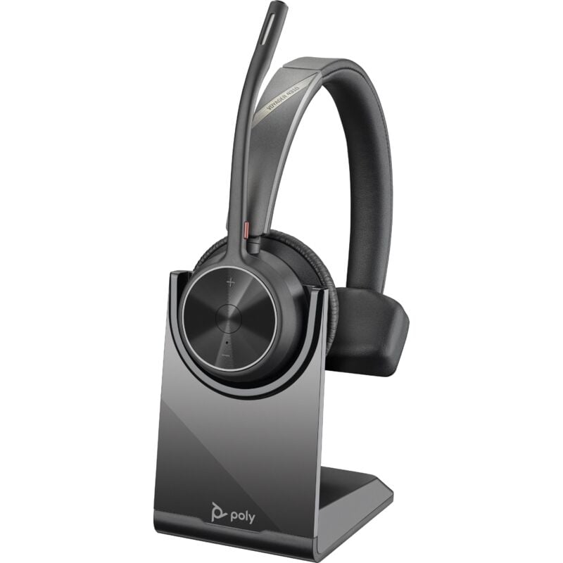 Hewlett Packard - Poly - Voyager 4310 uc Wireless Headset with charging cradle (Plantronics), Casque supra-auriculaire, Connexion au pc avec