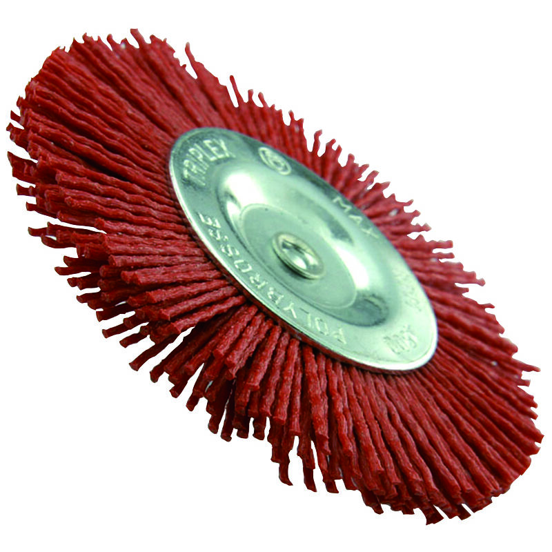 Image of Spazzola circolare rossa per legno Tivoly Diam.100 mm Tivoly