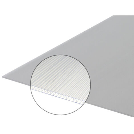 Polycarbonat Hohlkammerplatte 4mm - Transparent, 105x200 cm
