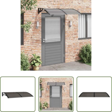 Polycarbonat -  Türvordach Schwarz 150x100 cm Polycarbonat