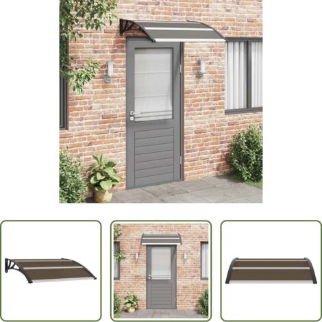 Polycarbonat -  Vordach Schwarz 120x100 cm PC
