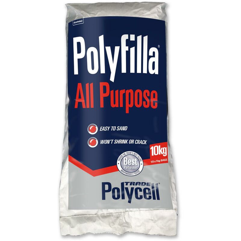 Trade All Purpose Polyfilla Powder Filler - 10 Kg - Polycell