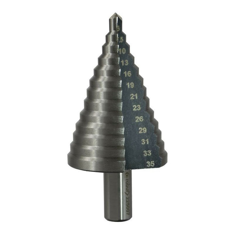 E-robur - Foret étagés Polydiam, cotes métriques à finition hss 5 à 35mm (225007)