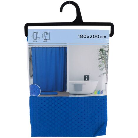 Polyester-duschvorhang 180x200cm diamantmuster - entenblau - Tendance