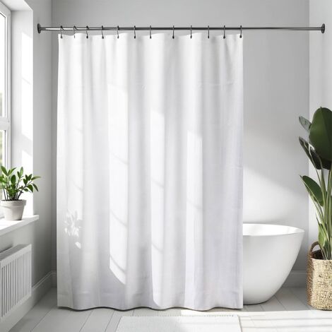 Polyester-duschvorhang 180x200cm diamantmuster - weiss - Tendance