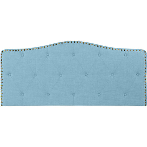 Polyester Kopfteil 146x6x68 Polyester in Hévéa Material Mehrfarbige Farbfamilie Nachttische, Bettköpfe und Nockendetails