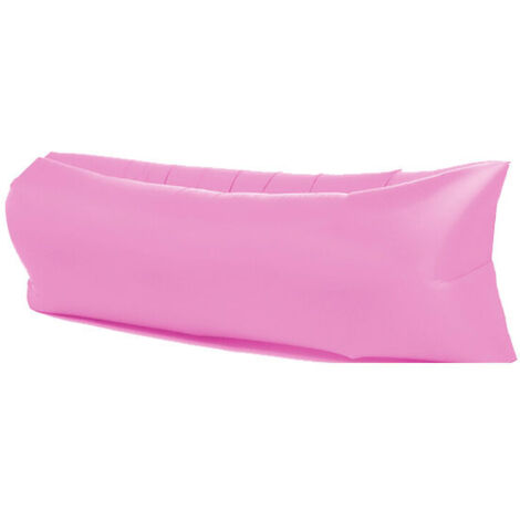Polyester rose premium 190T (20070cm) Canapé gonflable d'extérieur, matelas pneumatique, fauteuil inclinable une place, coussin de canapé portable pour le camping et la sieste