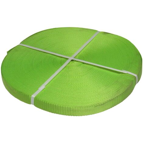 Polyester Webbing Strap Tape Roll 100M 25MM Hi Vis (Tie Down Lashing Belt)