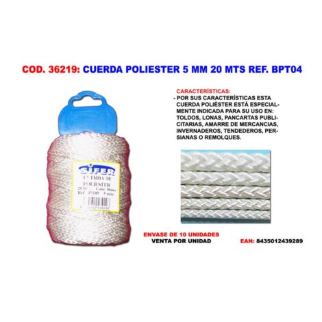 Polyesterseil 5 mm 20 Meter BPT04
